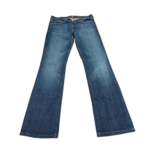 7 For All Mankind Indigo Boot Cut Jeans - Picture 1 of 4